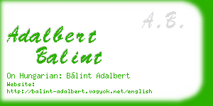 adalbert balint business card
